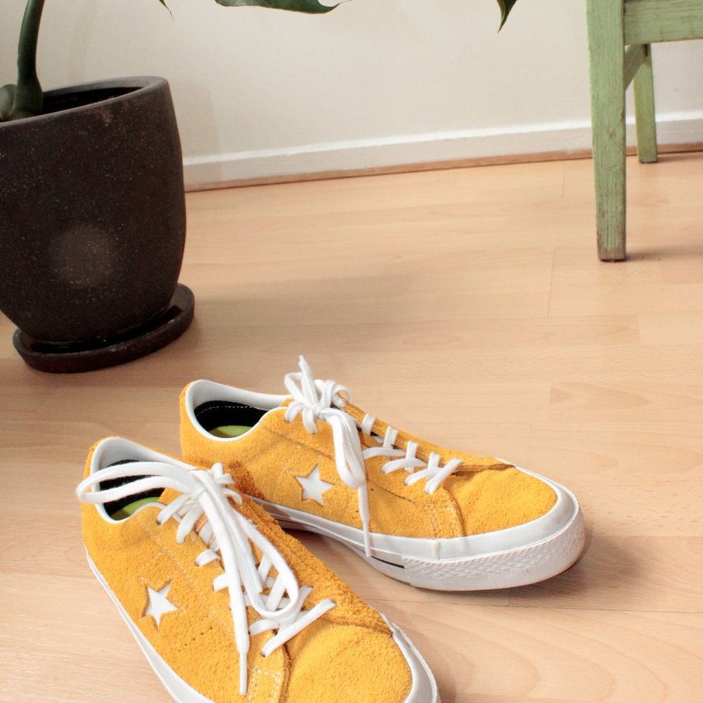 Converse One Stars - Yellow Womens AU 10 - Picture 6 of 6